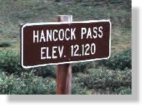Hancock Pass - alt. 12,120 Ft.